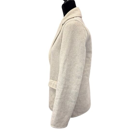 Abercrombie & Fitch Wool-Blend Blazer Coat Beige Small Button Front Jacket - Picture 9 of 14